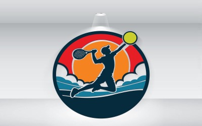 Format vectoriel du modèle de logo de tennis