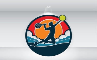 Formato vettoriale del modello logo tennis