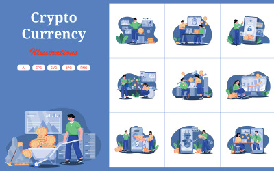 M437_Pacchetto illustrazioni criptovaluta