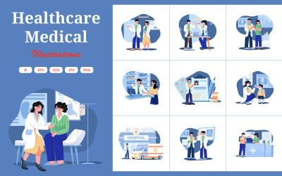 M443_Pacchetto illustrazioni mediche e sanitarie