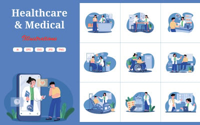 M452_Healthcare &amp;amp; Medical Illustrations