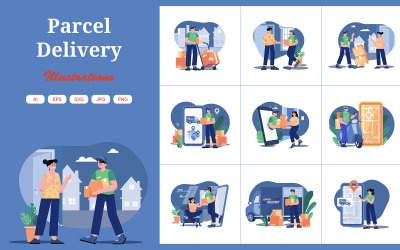 M462_Parcellevering illustratiepakket