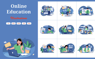 M467_Online-Bildungsillustrationspaket
