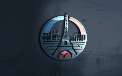 Paris Tennis School Logo šablona vektorový soubor