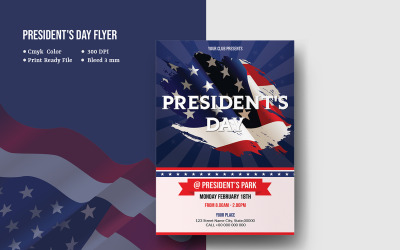 Plantilla de invitación para el día de los presidentes estadounidenses