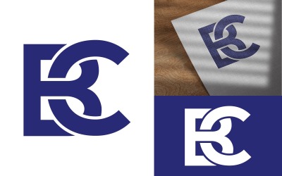 Professionell BC Letter Logotyp malldesign
