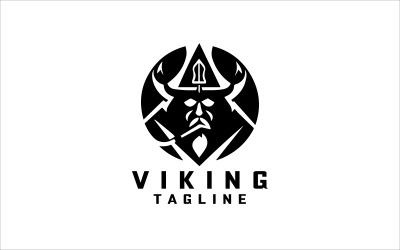 Viking Logo Design Vector Template V6
