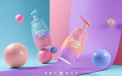 Bottle Soap Mockup Template