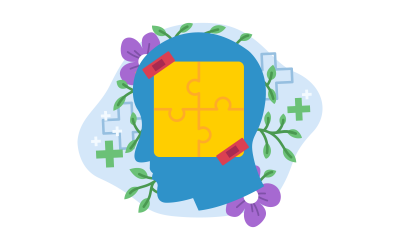 Ilustración de Vector de curación de trauma