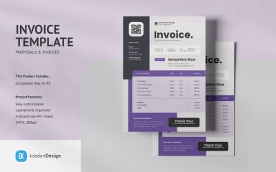 Invoice PSD Design Template Vol 013