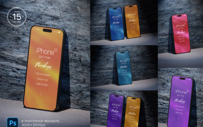 iPhone 15 Pro Max Photoshop Mockups