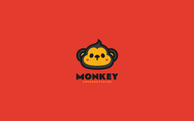 Kreslené logo maskota opice 6