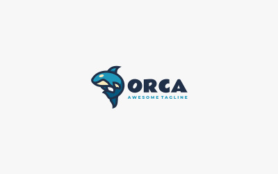 Orca Simple Mascot Logo Template 1