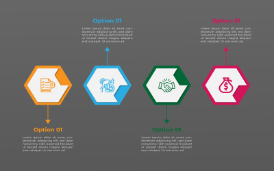 Design de infográfico de negócios estilo polígono.