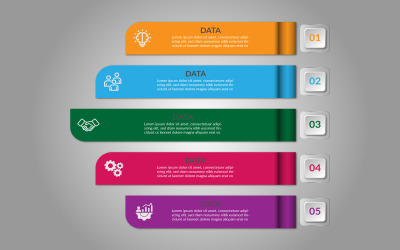 Design infográfico de estatística vetorial de negócios.
