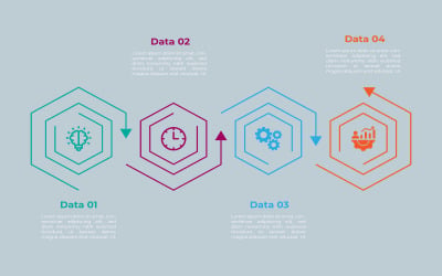 Lager polygon stil vektor infographic design.