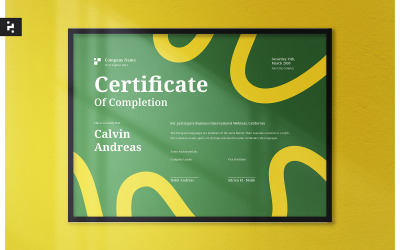Moderní zelená šablona certifikátu