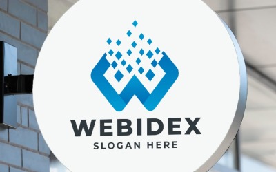 Plantilla de logotipo de letra W de Webidex