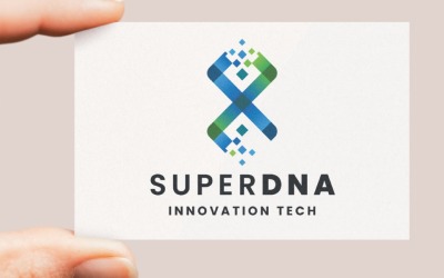 Plantilla de logotipo Súper ADN Pro
