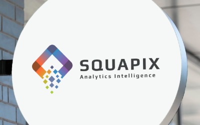 Шаблон логотипу Box Pixel Pro