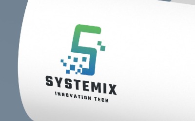 Шаблон логотипу Pro Systemix літера S