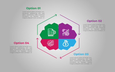 Vector polygon stil enkel infographic design.