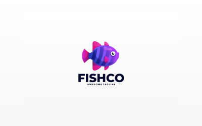 Buntes Fisch-Steigungslogo 3
