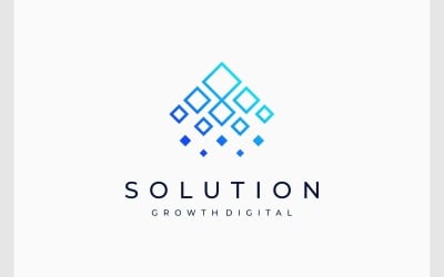 Цифровой логотип технологии инновационного роста