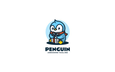 Kreslené logo maskota tučňáka 4