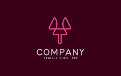 Bloem lijntekeningen logo ontwerpsjabloon