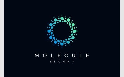 Círculo Molécula Logotipo Molecular Circular