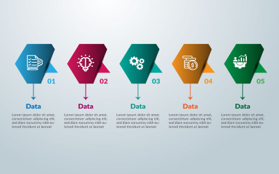 Design de modelo de elemento infográfico de negócios estilo polígono vetorial.