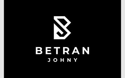Letra BJ JB Logotipo monograma moderno