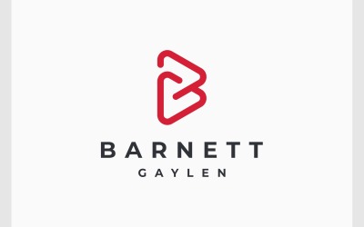 Mektup BG GB Baş Harfleri Basit Monogram Logo