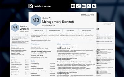 Modèle de CV d’écrivain créatif | Terminer le CV