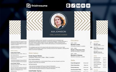 Pracownik pomocy rodzinie Szablon CV | Zakończ CV