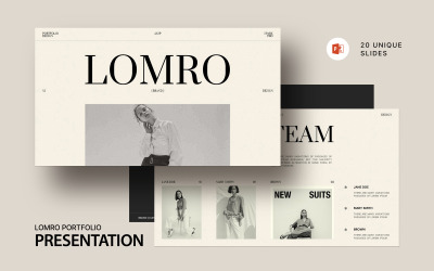 Szablon portfolio Lomro w programie PowerPoint