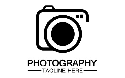 Logo d&amp;#39;icône d&amp;#39;appareil photo simple et élégant V2