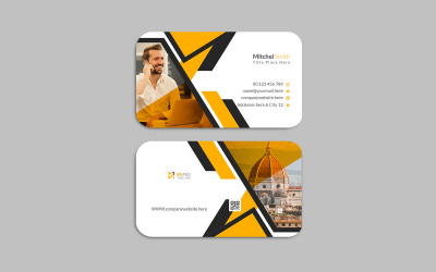 Simple and clean modern business card design template - corporate identity