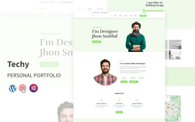 Techy — тема WordPress для личного портфолио