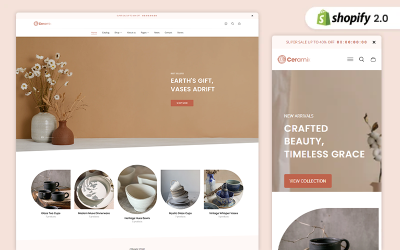 Tema del negozio Shopify Ceramix, ceramiche moderne e decorazioni in ceramica