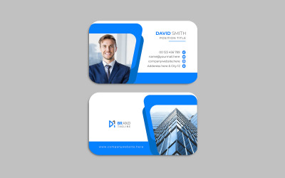 Clean and modern professional corporate business card design template