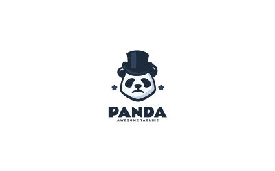 Einfaches Panda-Maskottchen-Logo 5