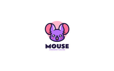 Logo kreskówki maskotki myszy 2