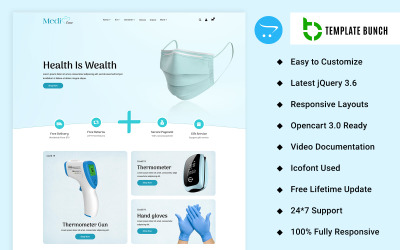 Medi Care - OpenCart Themes and Website Templates for eCommerce Website Design