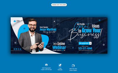 Vorlage für Social-Media-Banner einer Agentur für digitales Marketing