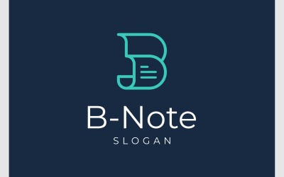 Buchstabe B-Notizpapier-Logo