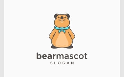 Cute Mascot Bear Teddy Cartoon Logo