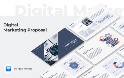 Digitális marketing javaslat vitaindító prezentációs sablon