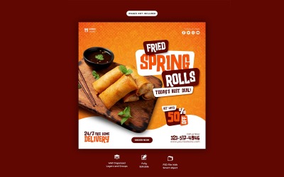 Food And Restaurant Social Media Template